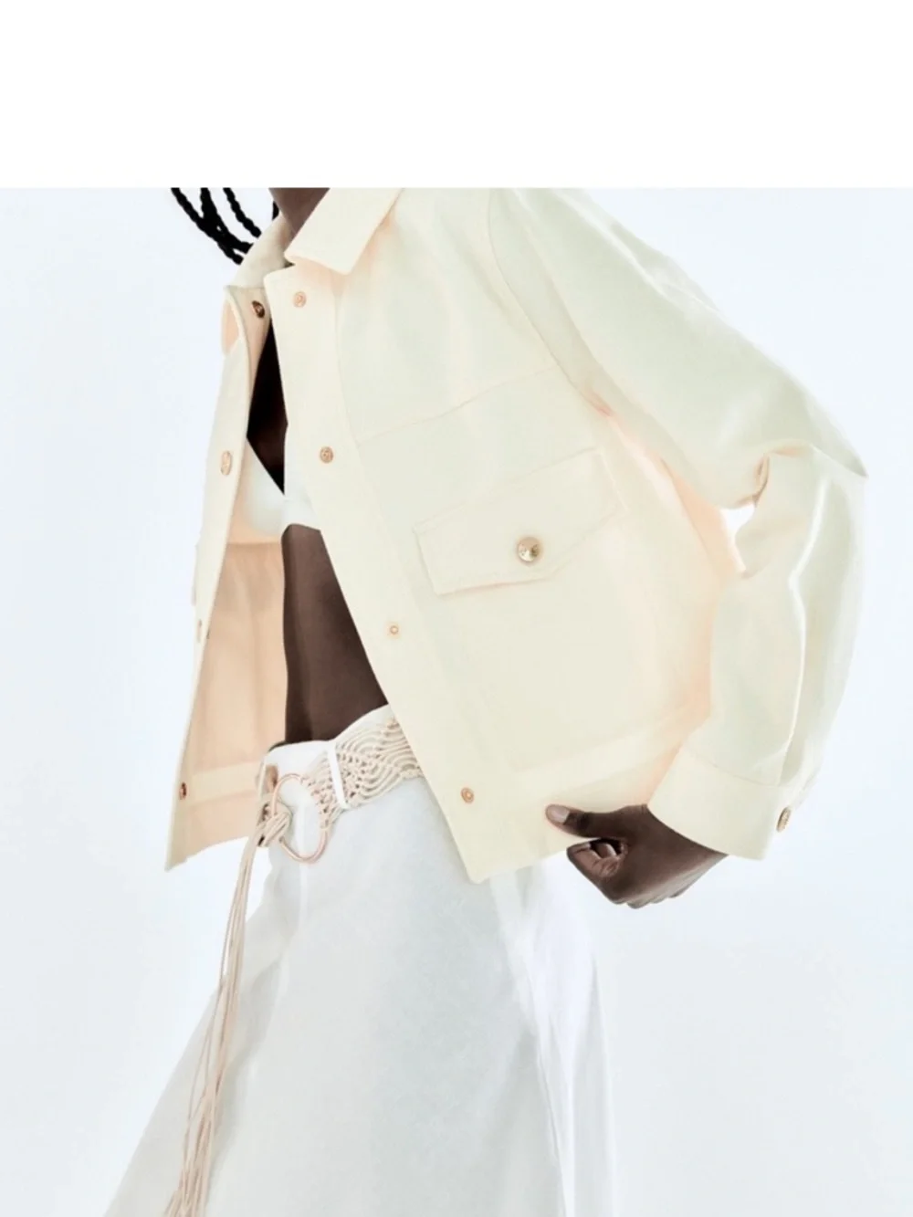 Zara ecru crop jacket - Picture 2 of 9